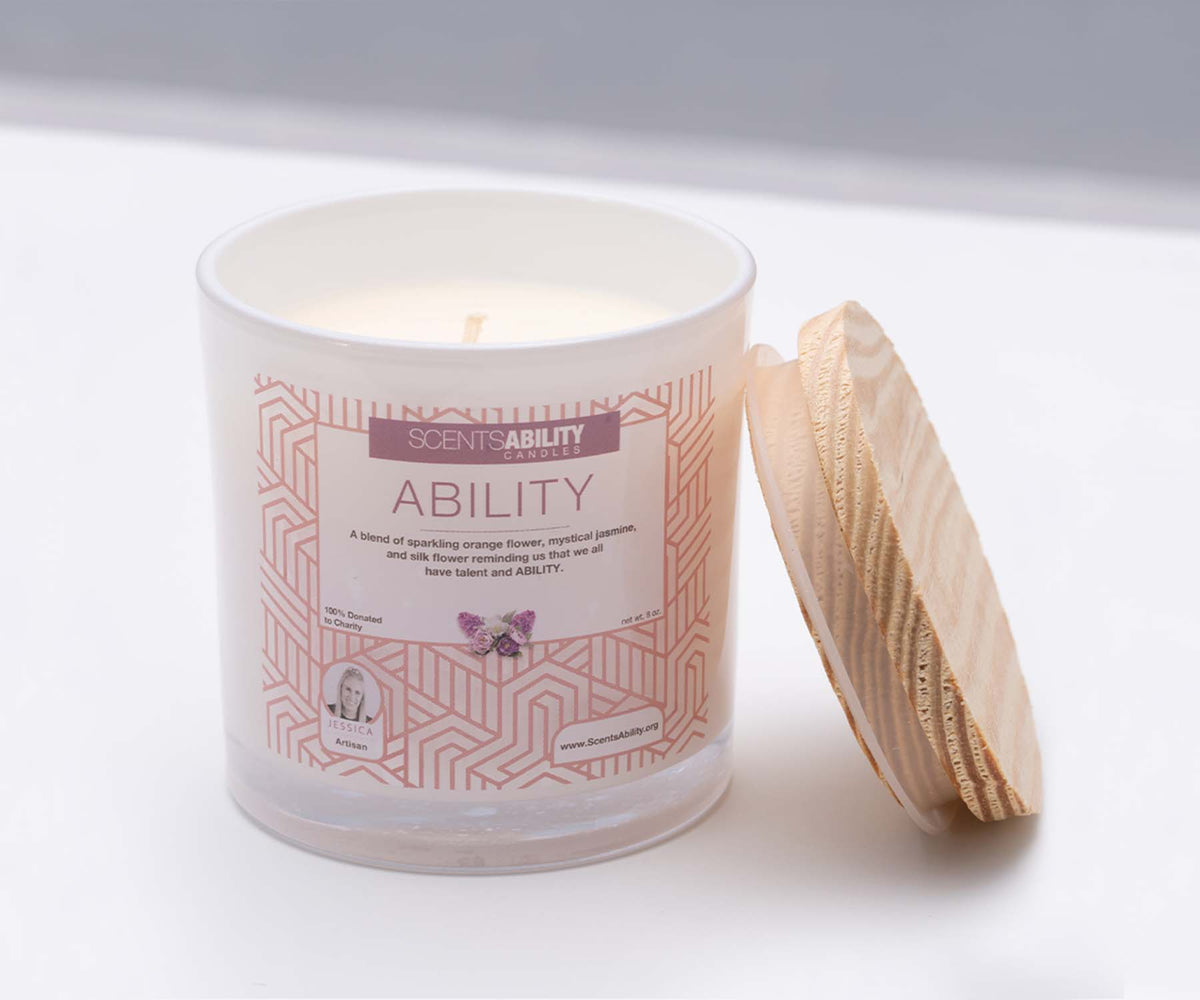 The ABILITY Candle 9oz Soy Blend Wax Candle ScentsAbility Candles